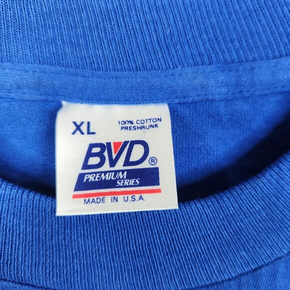 BVD Premium Series Vintage Mens Single Stitch Crew Neck SS Pocket Tee XL - Picture 3 of 6